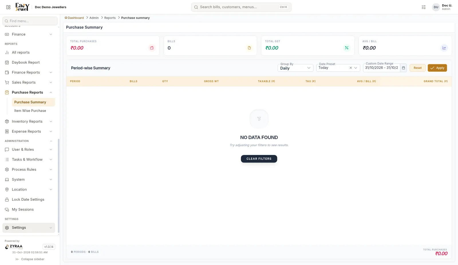 Purchase Summary