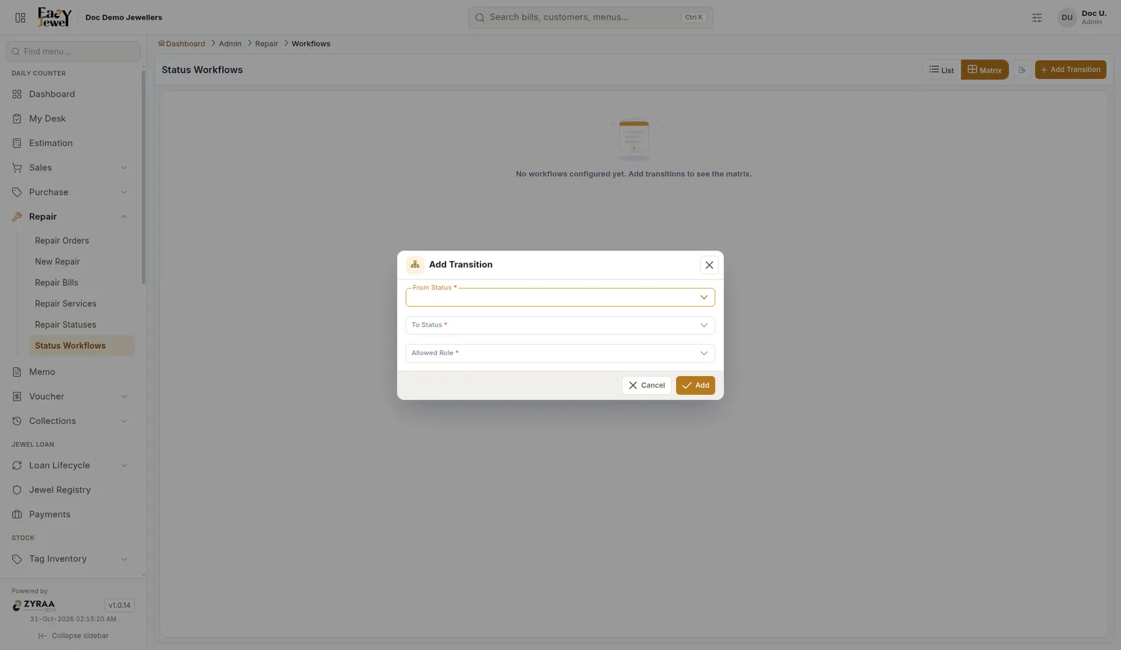 Add transition