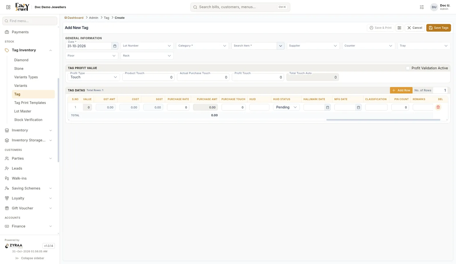 Customize fields