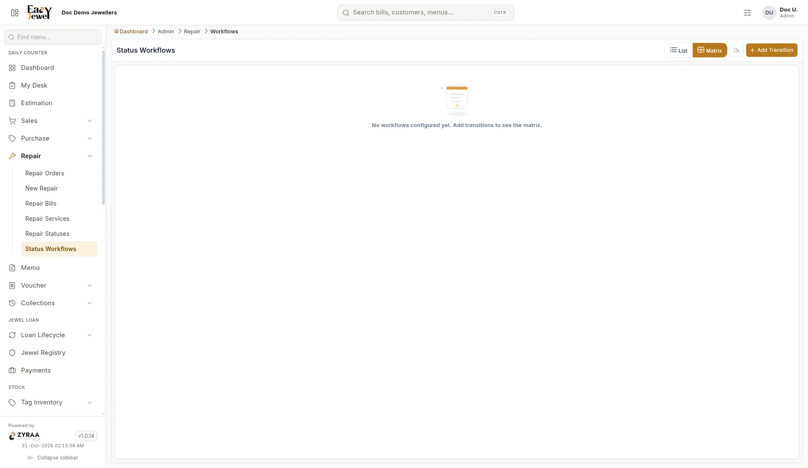 Status workflows